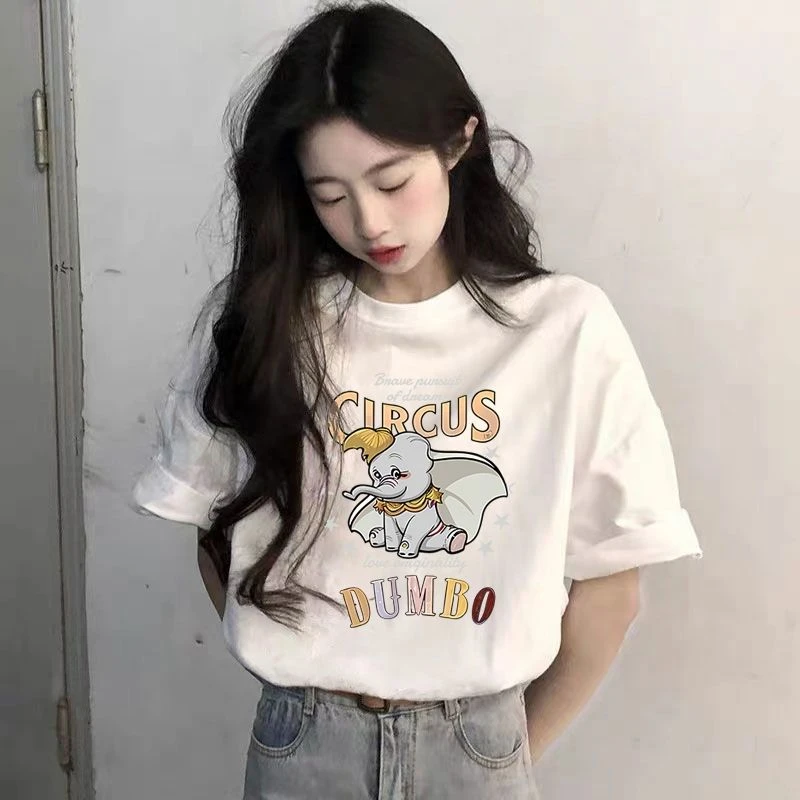 白色短袖新款竹节纯棉夏季半袖宽松简约上衣圆领印花体恤ins