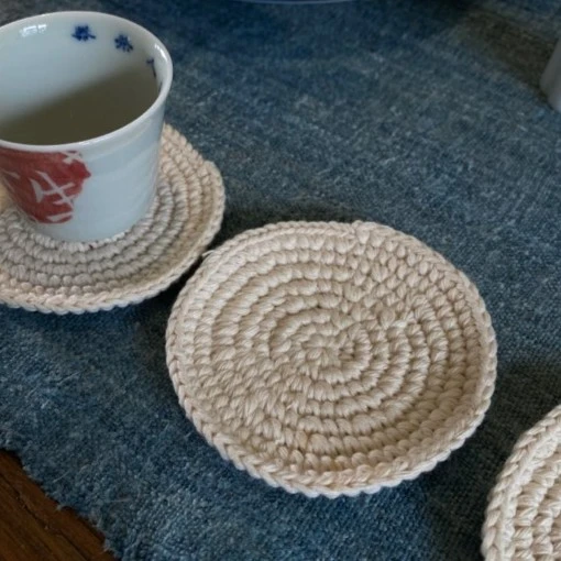 茶席必备手工钩编毛线茶垫杯垫