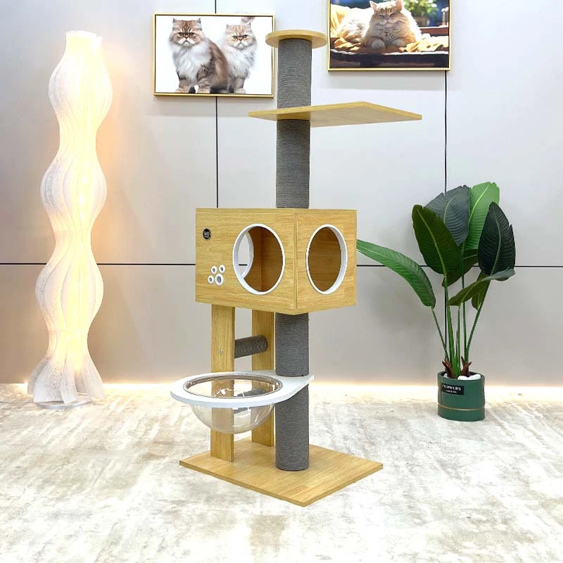猫爬架猫窝猫树一体实木家用多层猫咪攀爬架子太空舱大型大号玩具