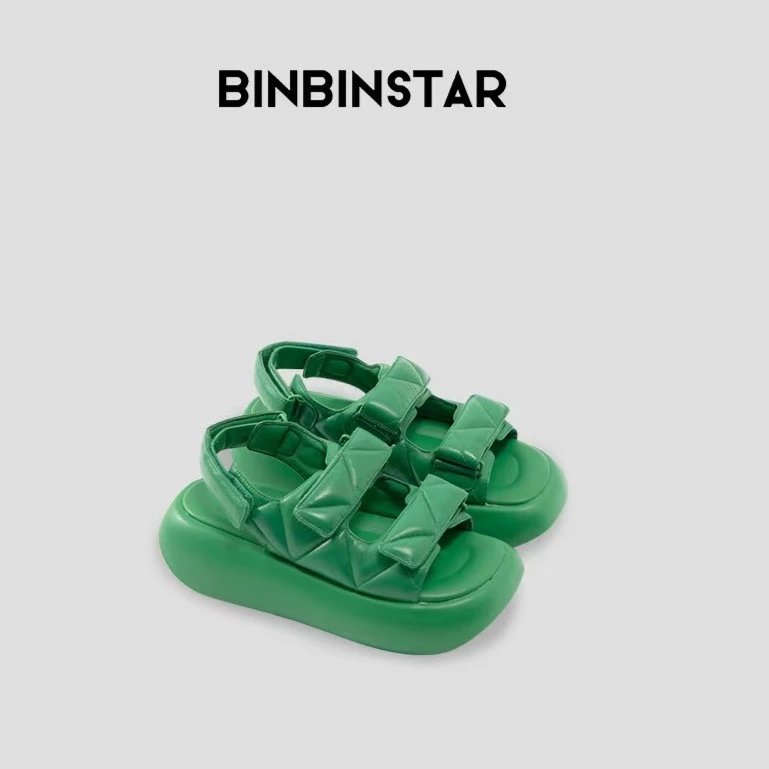 BINBIN(平步青云）凉鞋时尚休闲百搭夏季外穿厚底沙滩#高5.5cm