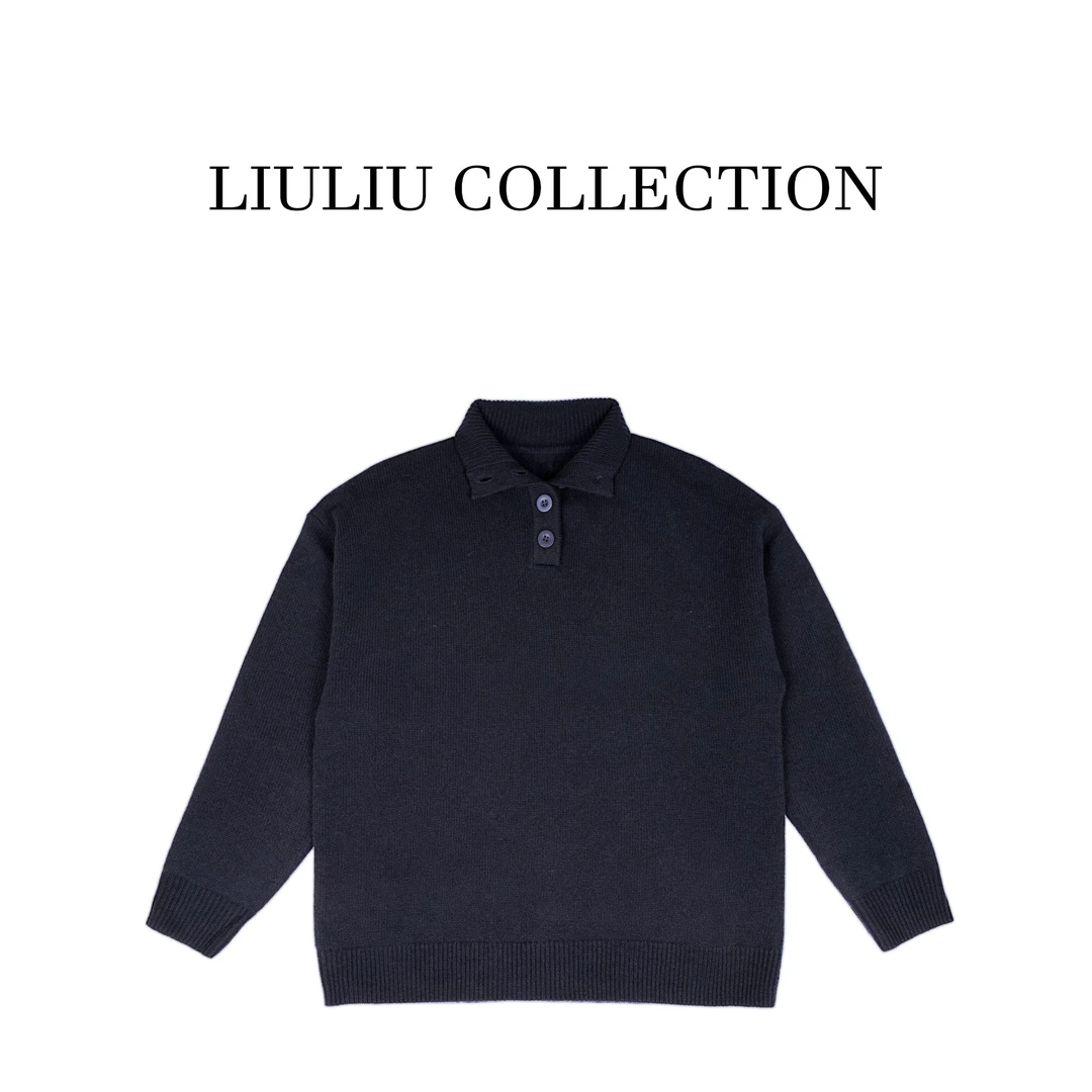 日系保暖高密羊毛 半纽扣百搭套头高领毛衣A368