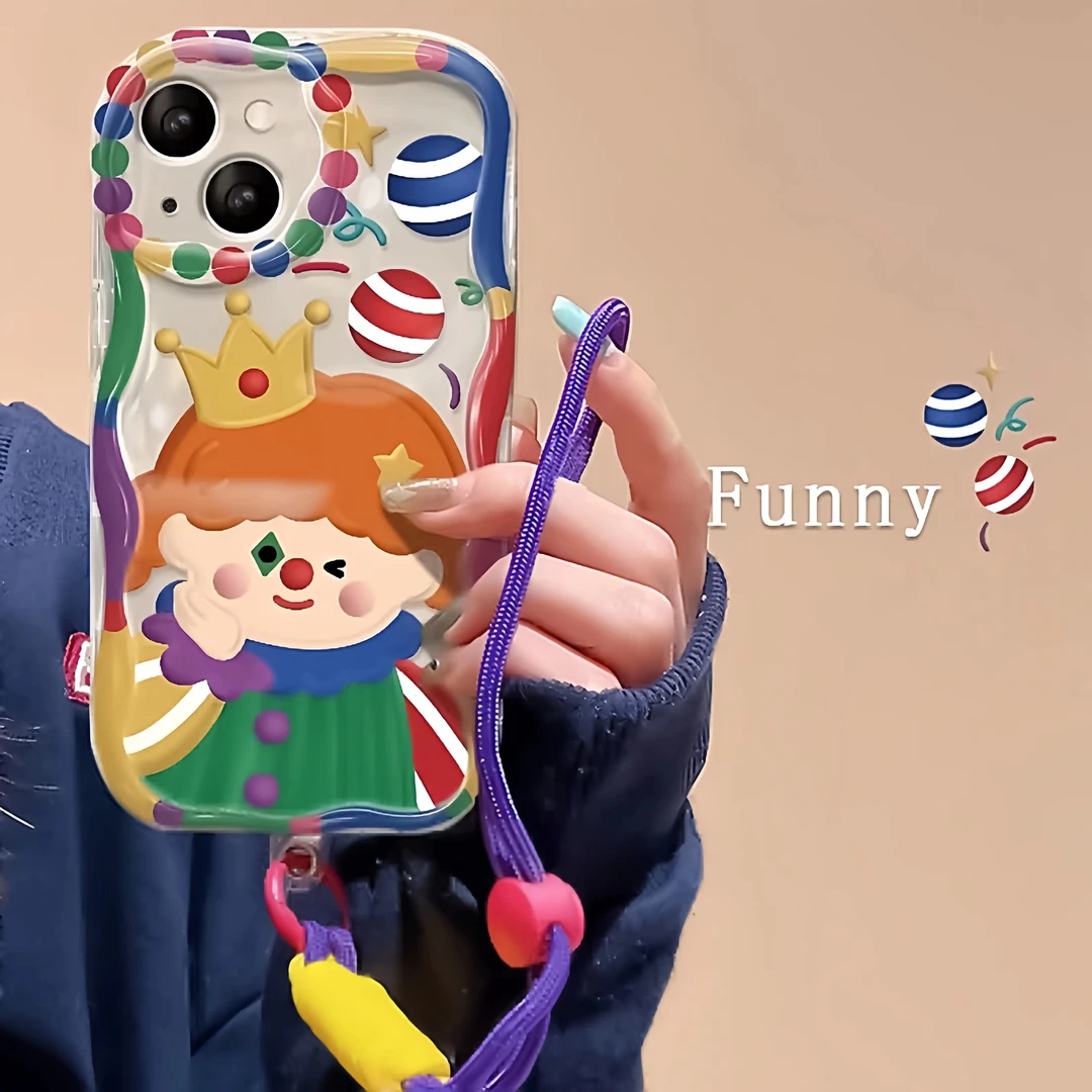 彩球小丑适用于苹果15手机壳华为vivo/oppo小米iphone14pro手机壳