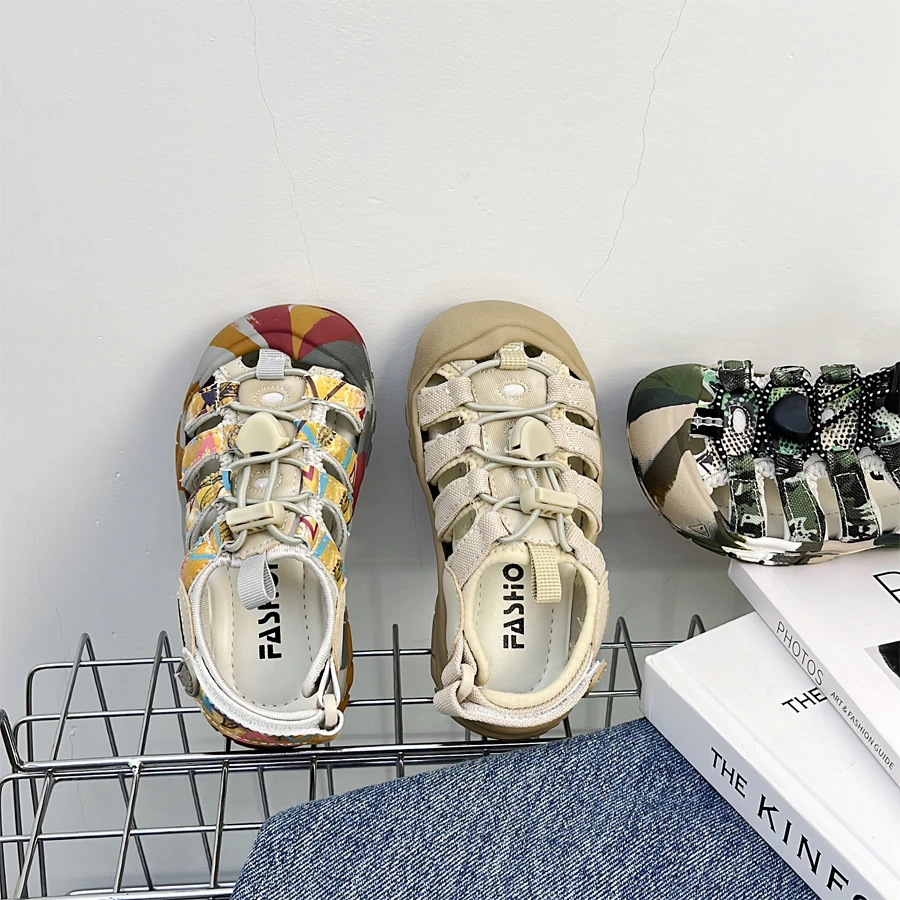 【Q萌迷彩】儿童包头凉鞋2024夏沙滩鞋涉水鞋男女童溯溪鞋