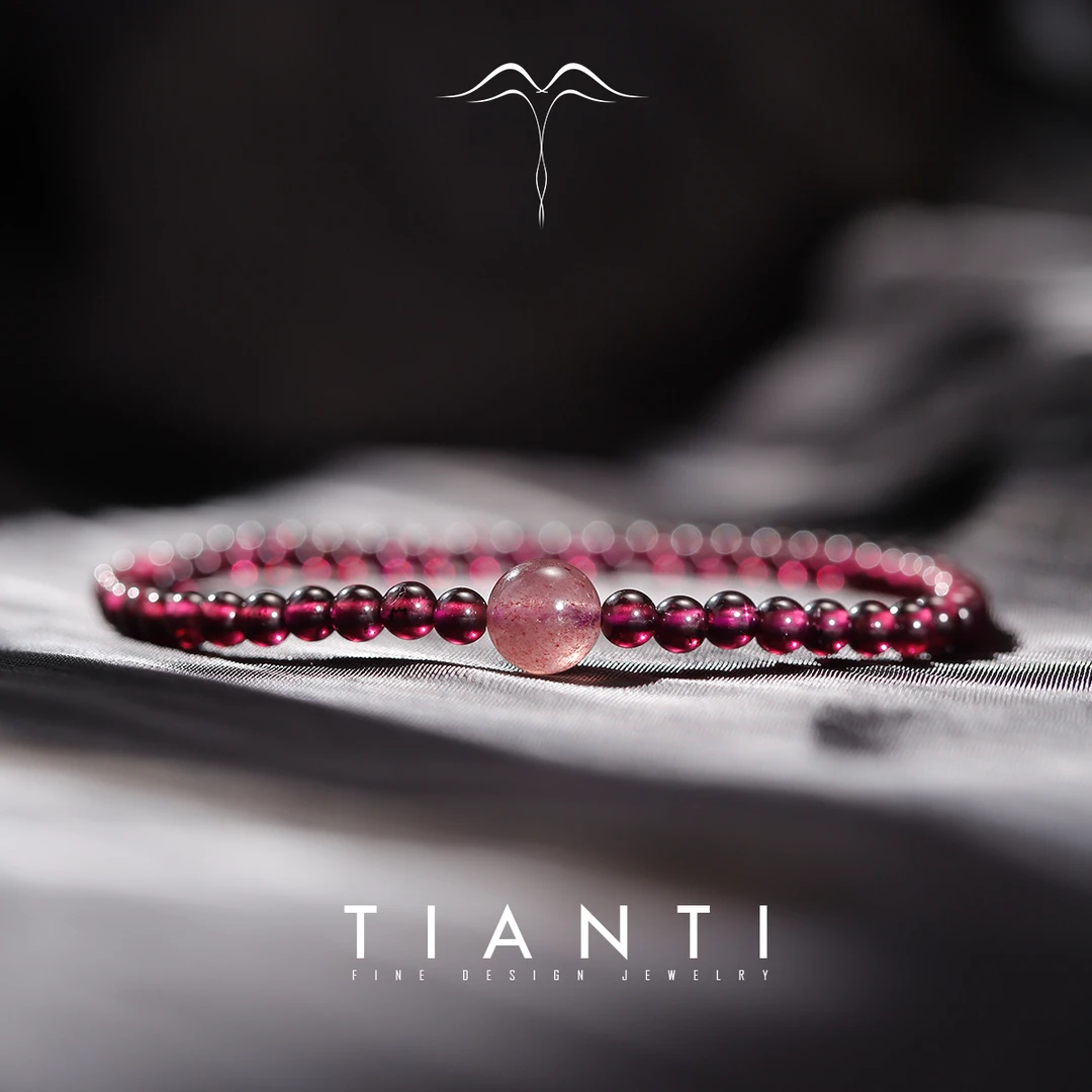 TIANTI/天缇【草莓仙子】！天然紫牙乌手串新中式女士宝石手串！