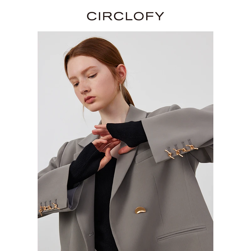 CIRCLOFY瑟夕原创廓形西装外套西服上衣CWOC220601