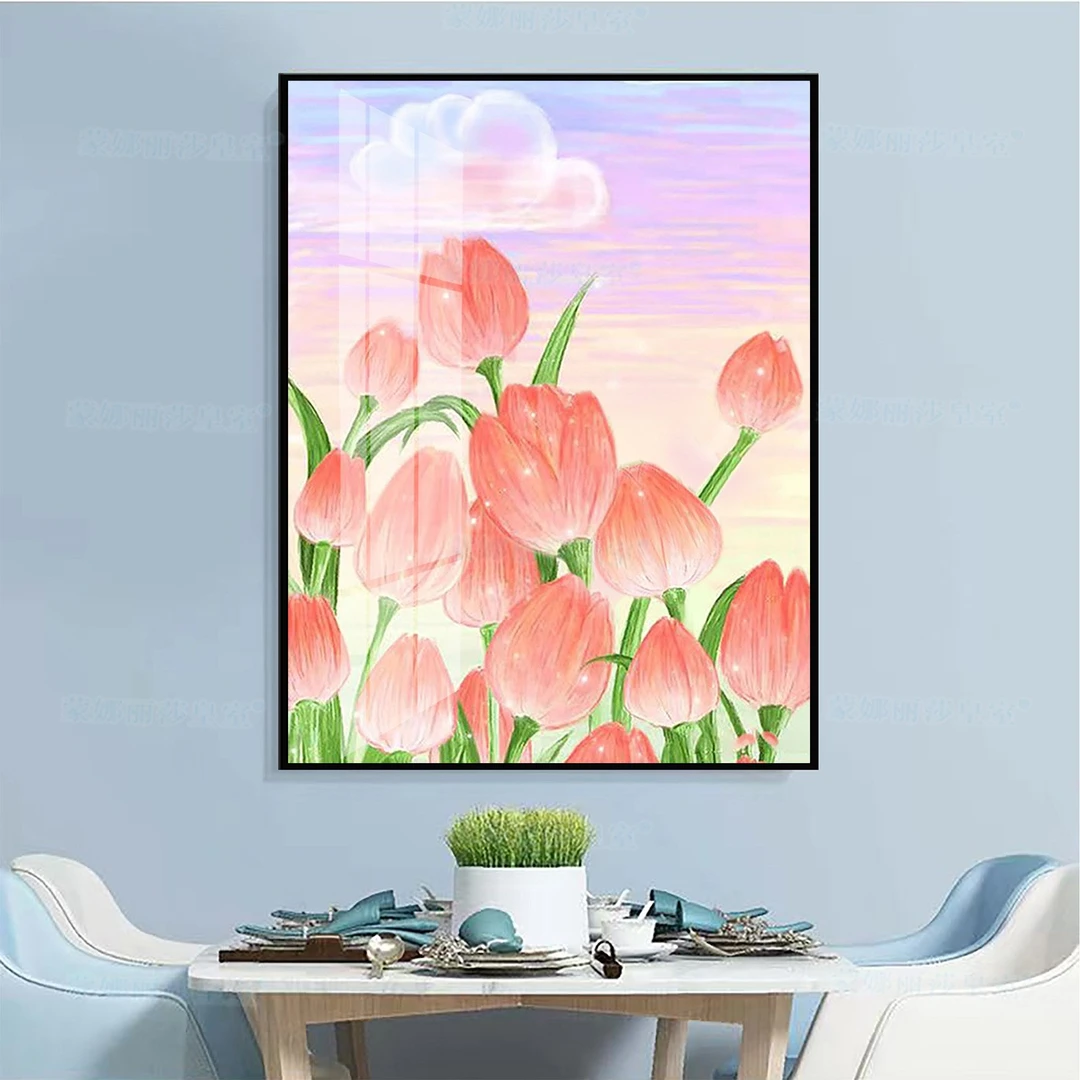 2024新版风景画新款永远的爱郁金香十字绣