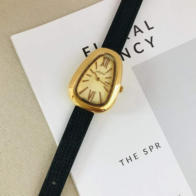 手表真皮防水女款腕表感复古轻奢女士女表防水气质百搭小众潮流