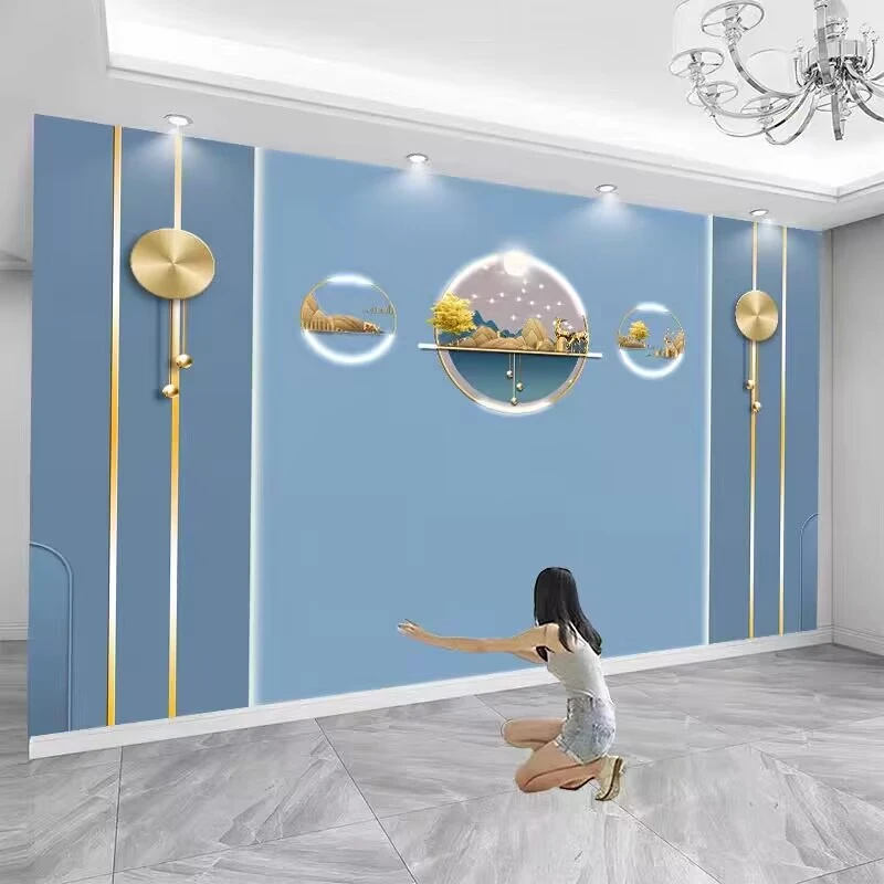 2025新款客厅电视背景墙布现代轻奢风格背景墙壁画简约定制尺寸