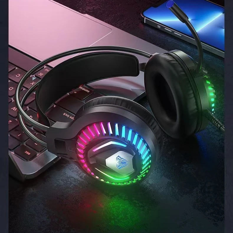 7.1声道 金属拉丝底座 炫彩电竞 单独USB供电 听声辨位游戏耳机