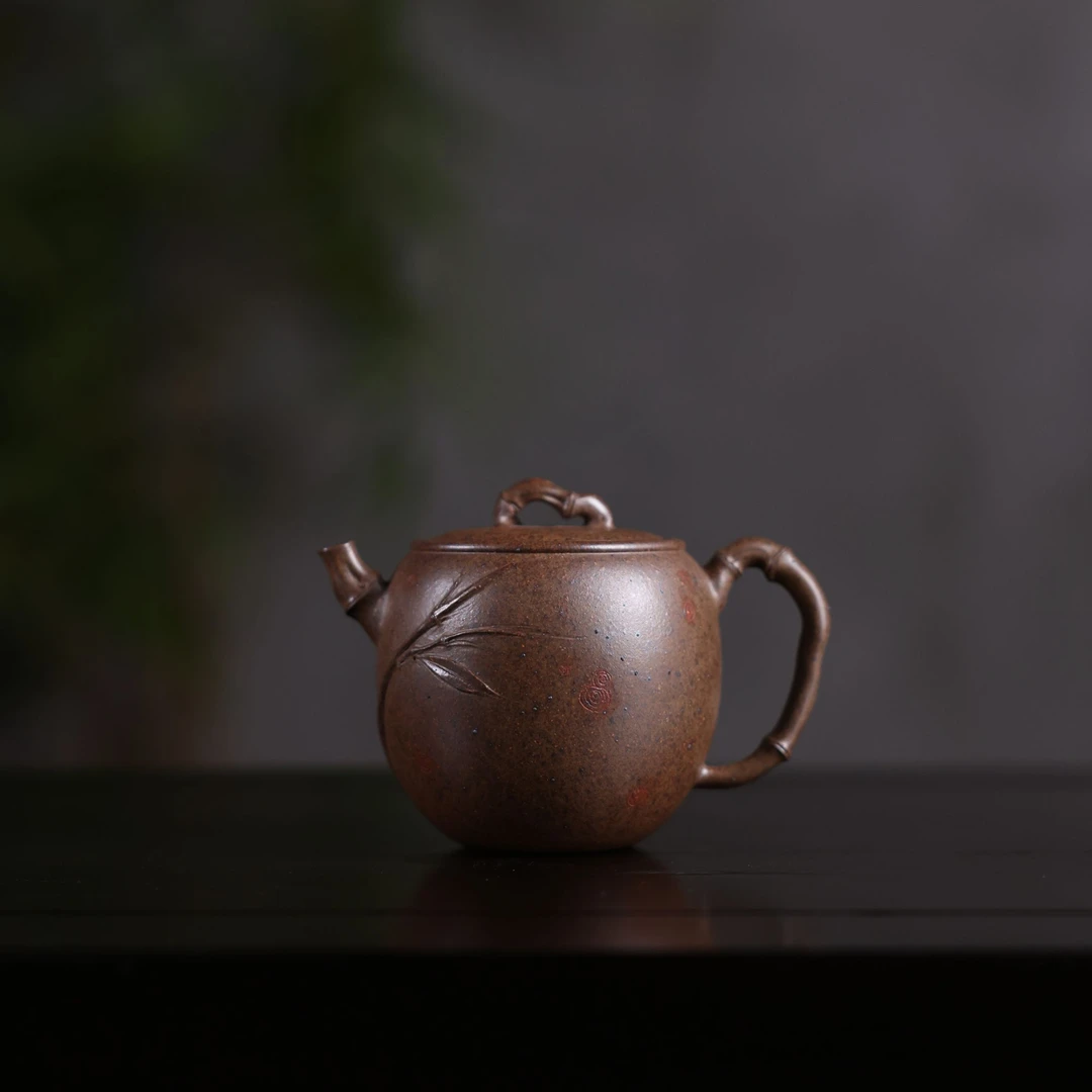 【劲风】 原矿天青泥 柴烧  150cc 宜兴紫砂壶