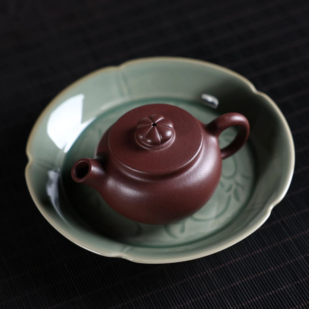 鹤堂【馨意】 原矿高温紫泥 135cc 手工制作 宜兴紫砂壶