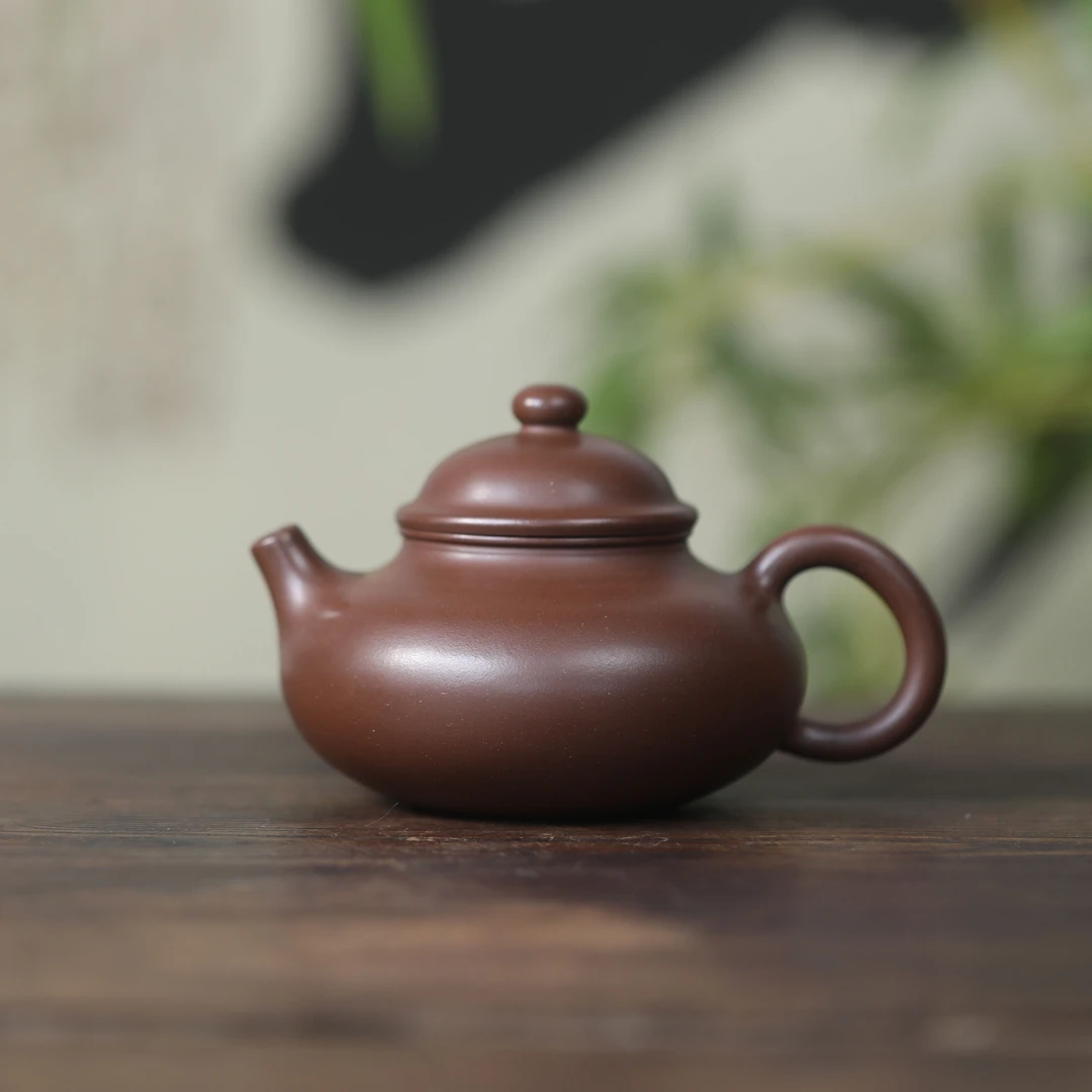 【容天】1985原矿深井底槽清 150cc 手工制作 内推孔 宜兴紫砂壶