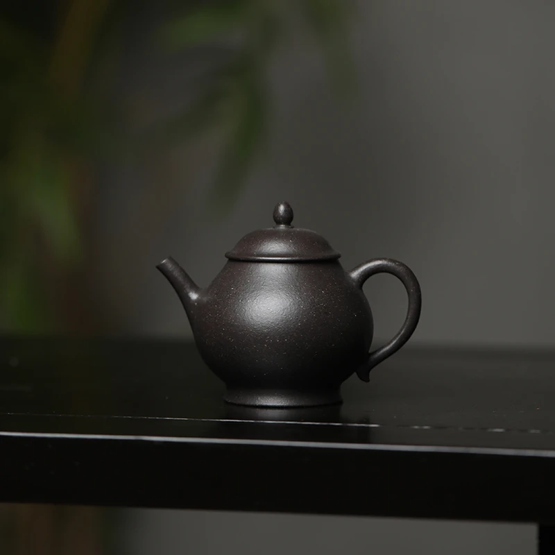 爆堂系列【高潘】18目原矿古渡乌泥 140cc 手工制作内推孔 紫砂