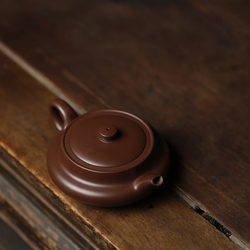 【桑盘】黄龙山五号井底槽清 170cc 手工制作 内推孔 紫砂壶