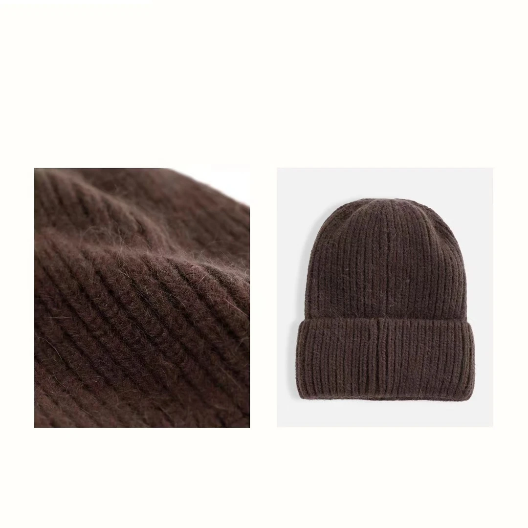 【纯色针织帽子】2023年秋冬季新款休闲时尚百搭保暖针织帽子