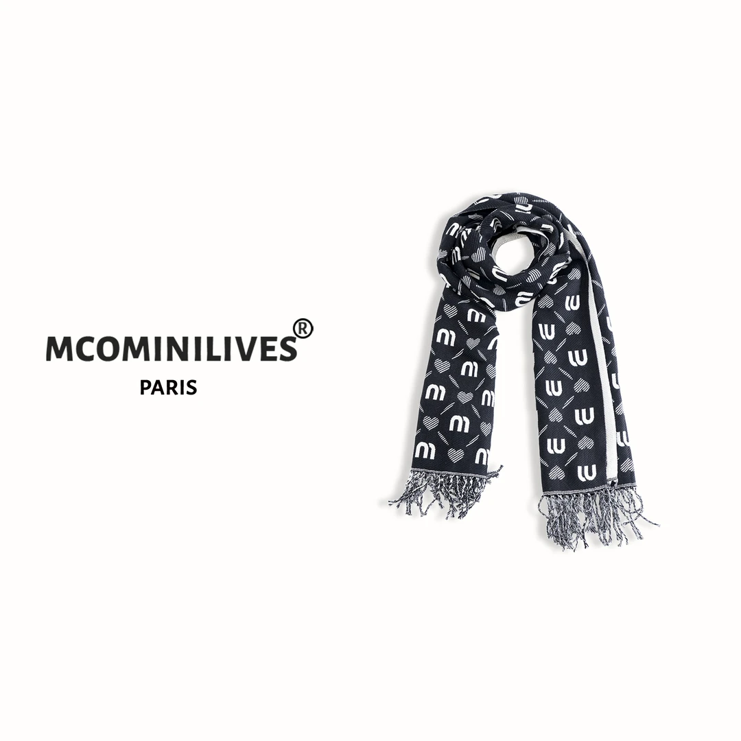 【喵喵】2023年新款时尚百搭秋冬围巾保暖情侣冬季针织黑色男女同款