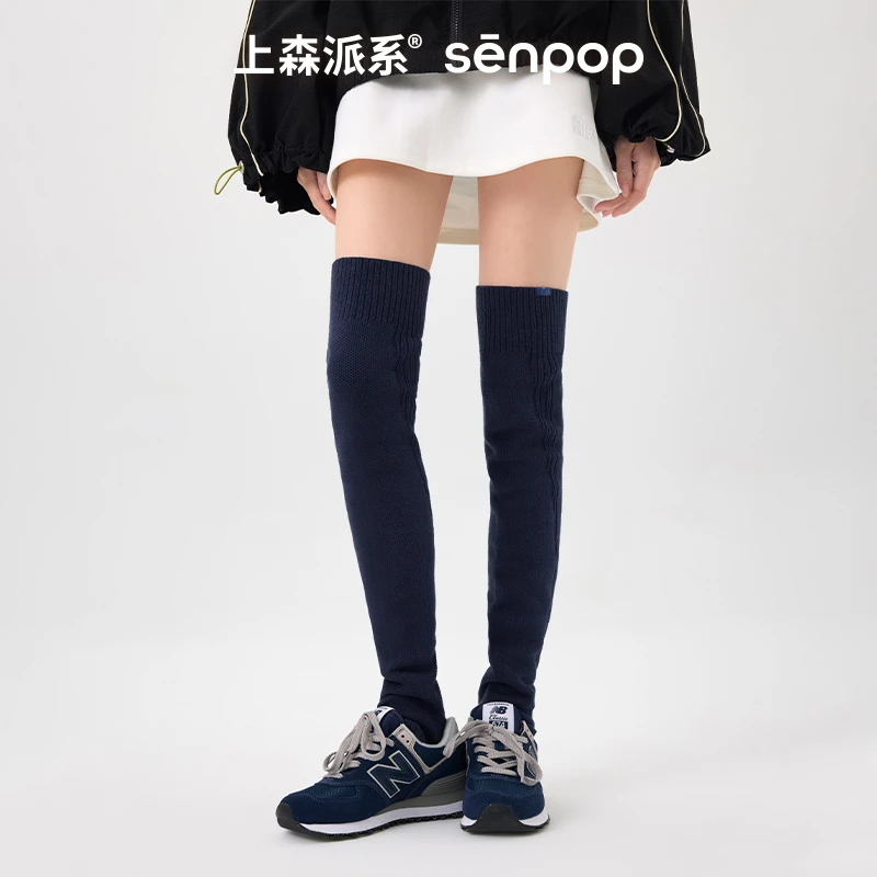 senpop|过膝袜套山羊绒护腿袜子秋冬款护膝堆堆袜保暖长袜腿套