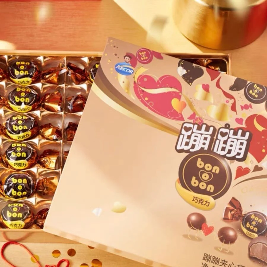 【圆】墨西哥Bonbon 蹦蹦巧克力260克礼盒18个粒独立包装