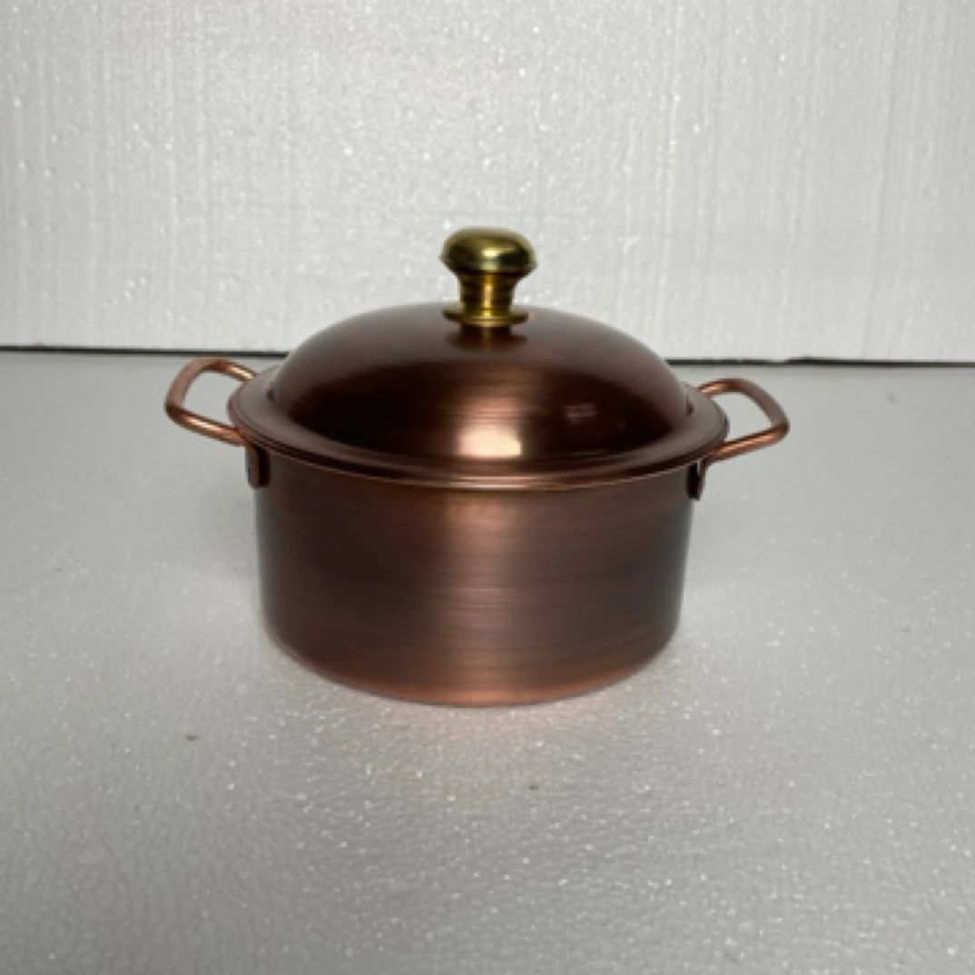 单人电磁铜火锅纯紫铜复古