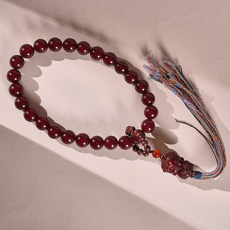 大尺寸菩提手持溏心老料藏式风格跑环流苏百搭文艺风男女菩提手串