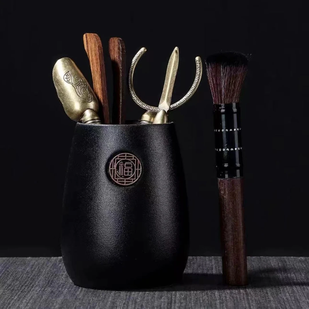 路宝茶道家用茶桌必备六君子