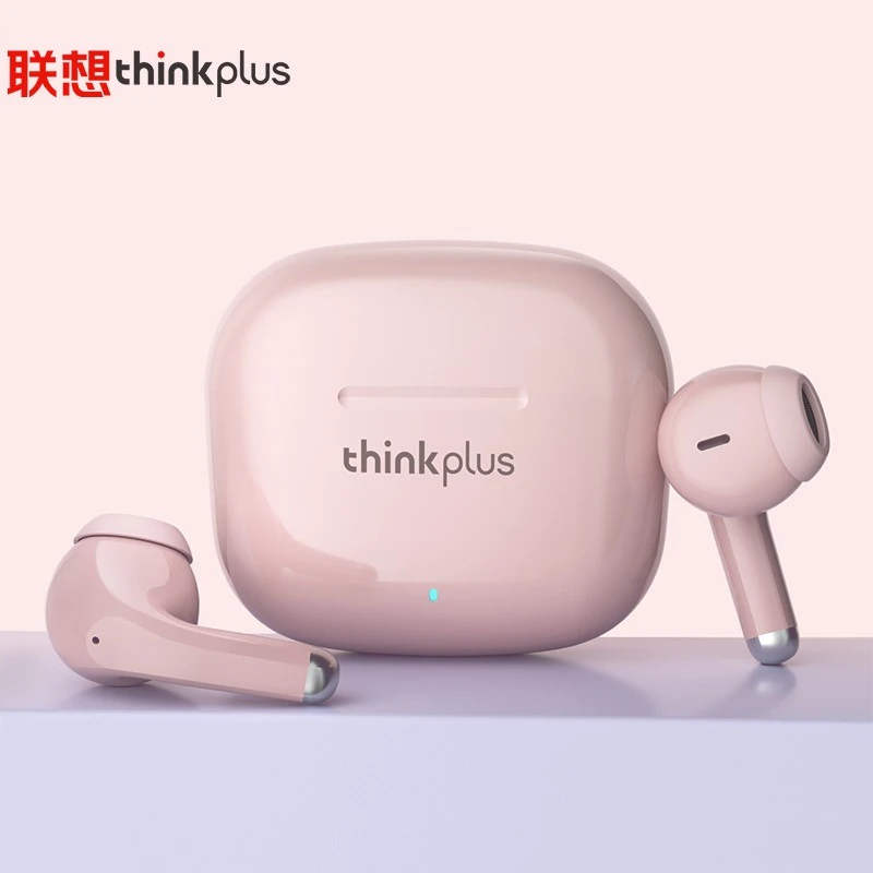 Lenovo/联想LP40pro升级版蓝牙耳机粉色真无线游戏耳塞半入耳式新