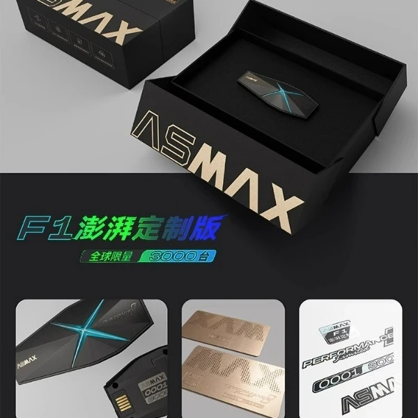 ASMAX 蓝牙耳机摩托车头盔骑行对联对讲磁吸无线澎湃黑金限量版F1
