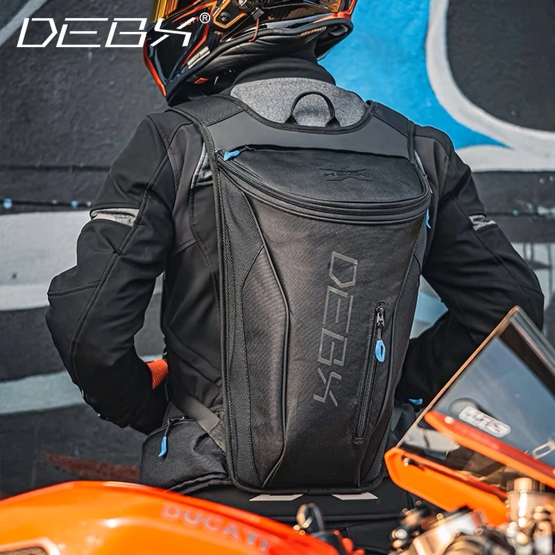 DEBX德博斯摩托车背包户外多功能摩旅骑士包反光防水男女机车装备