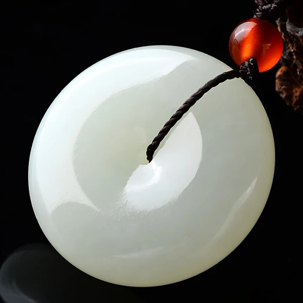 和田玉平安扣吊坠女款男款儿童小孩白玉玉石吊坠玉佩情侣挂件玉坠