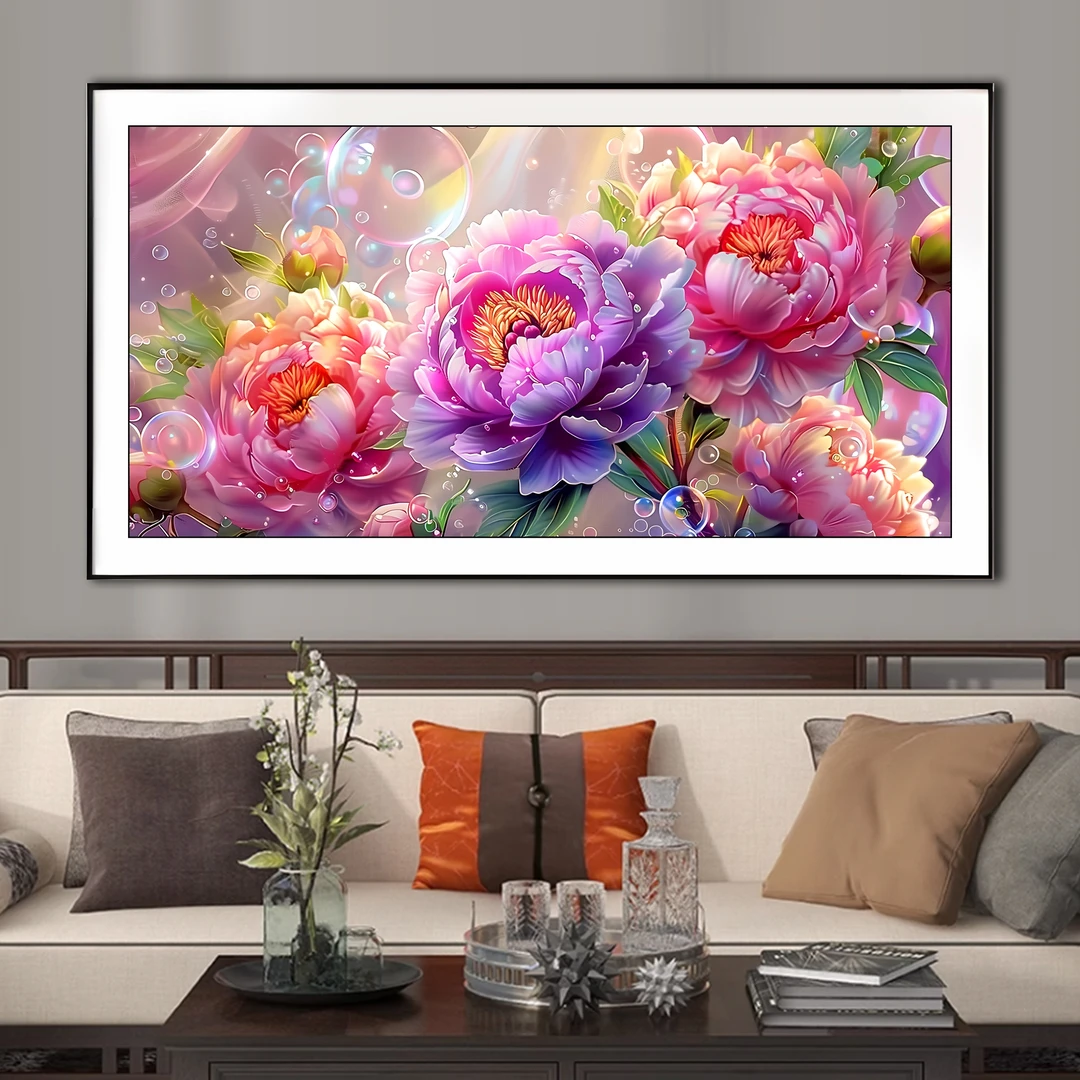 【新疆长绒棉双纱棉】6963雍容华贵十字绣小格38x77厘米满绣60色