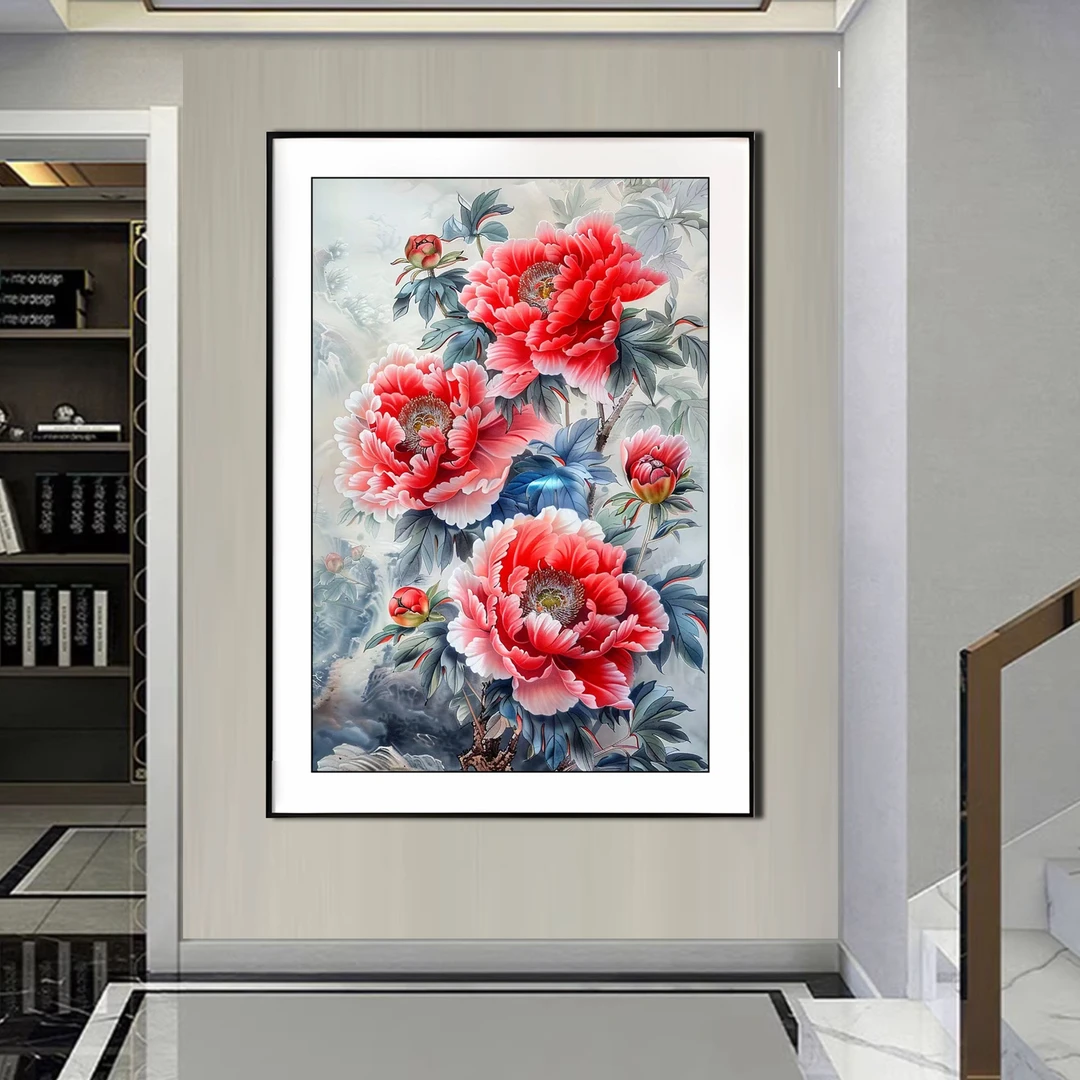 【新疆长绒棉绣布】6492朱颜未改 十字绣大格60*90厘米满绣51种绣线