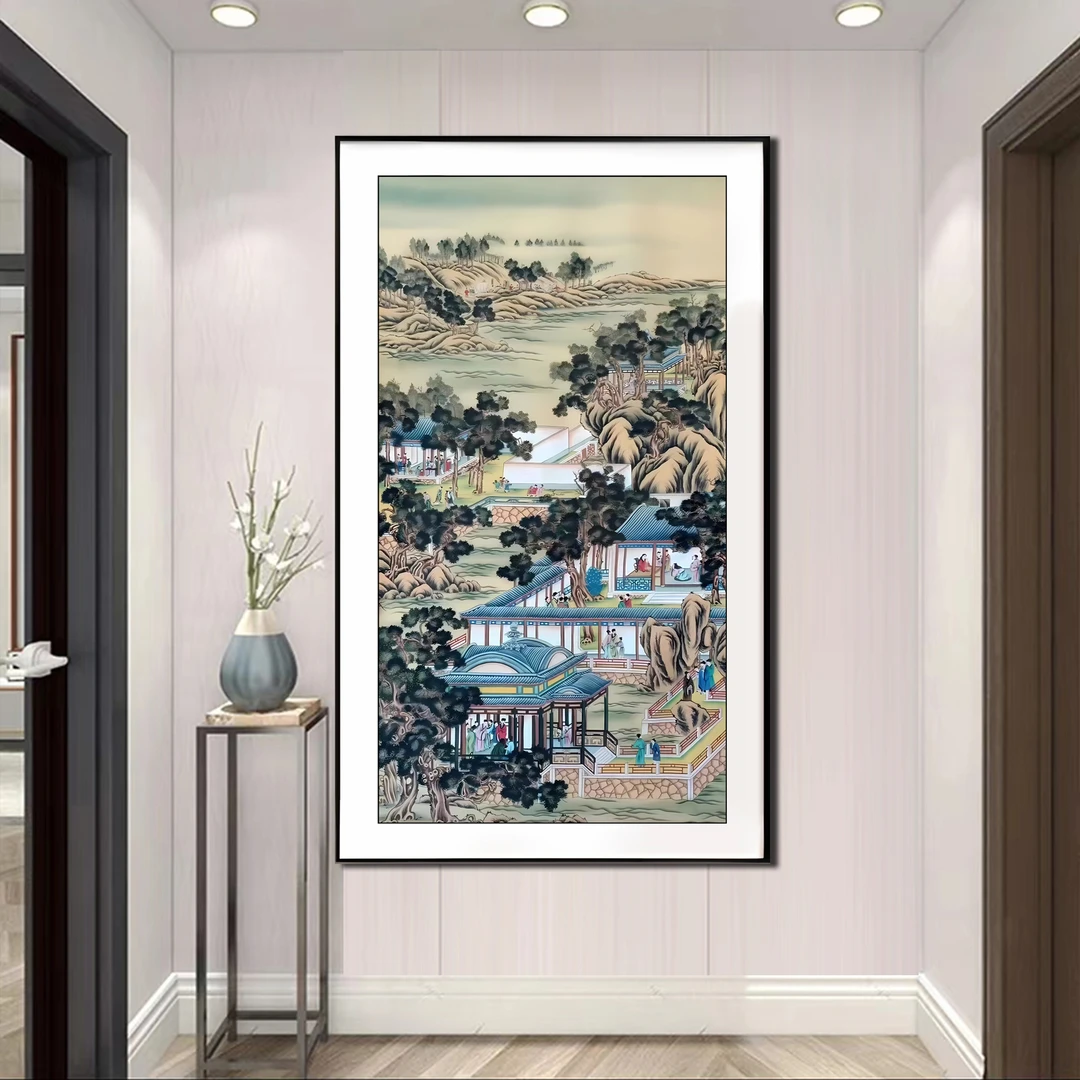 【新疆长绒双纱棉礼盒版】5742雍正12月十一月参禅十字绣大格70x130