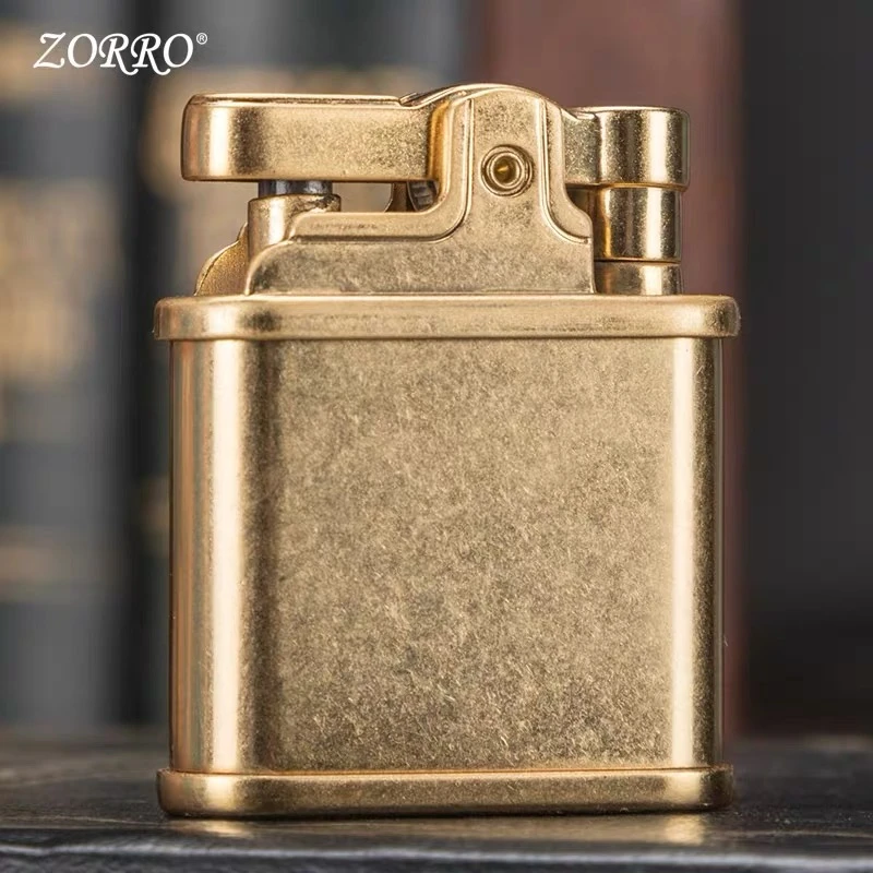 ZORRO佐罗煤油打火机582按压点火老式复古创意男士磕头机打火机