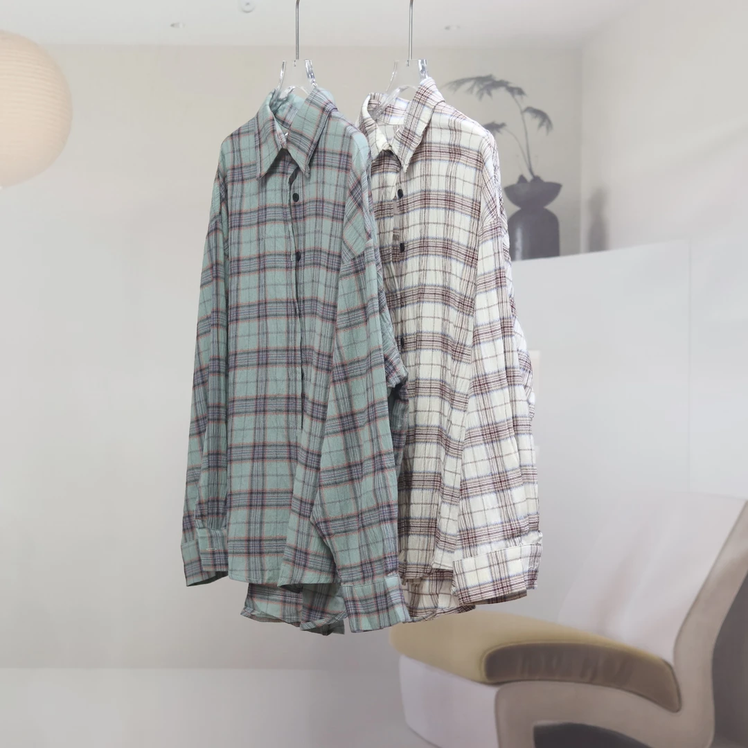 【6455】高品质原创设计多色个性百搭时尚长袖衬衫蓝