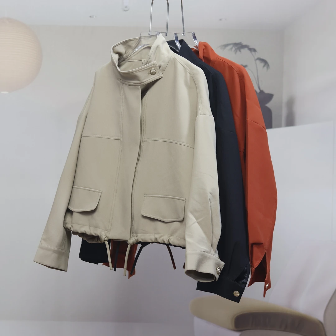 【6756】高品质原创设计个性百搭短款时尚外套中