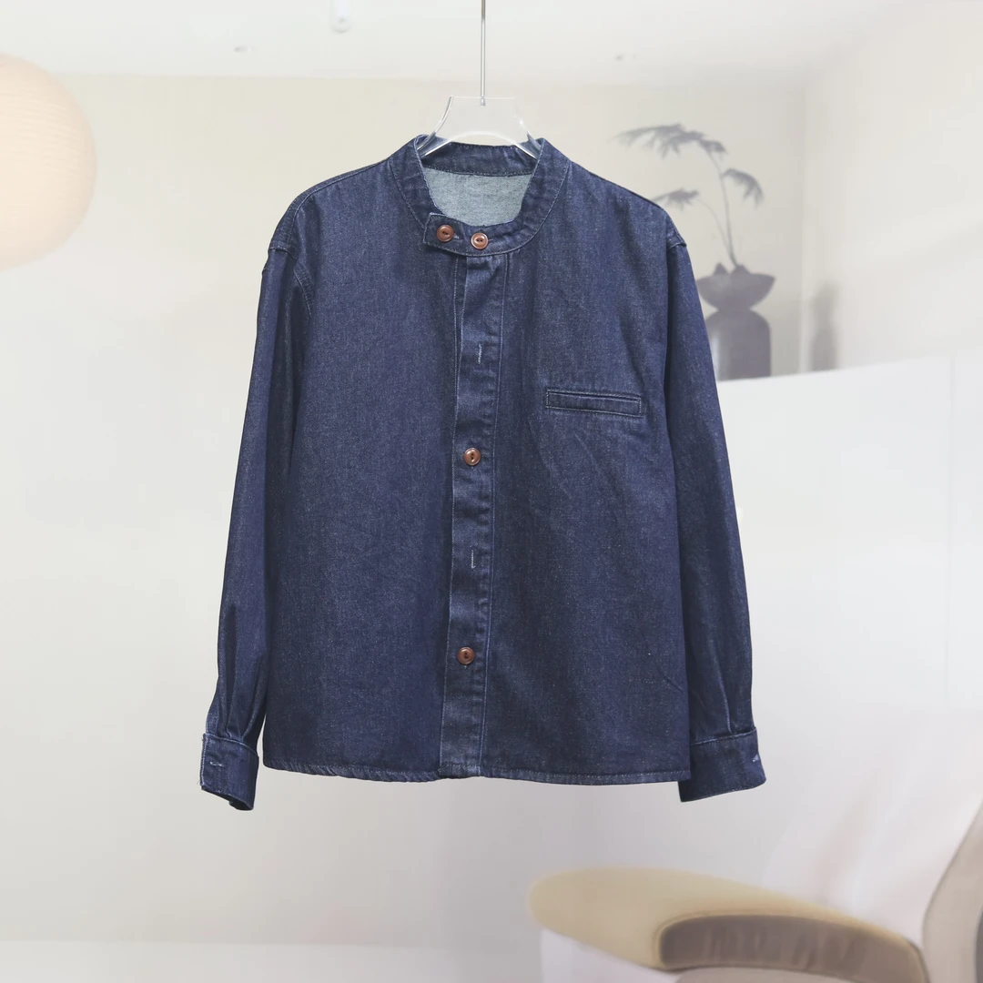 【6790】高品质原创设计蓝色个性时尚牛仔外套即