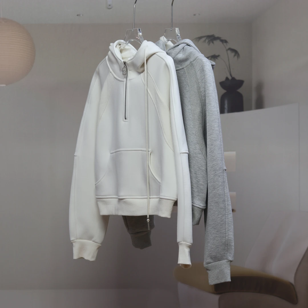 【8220】高品质原创设计两色时尚百搭半拉链卫衣D