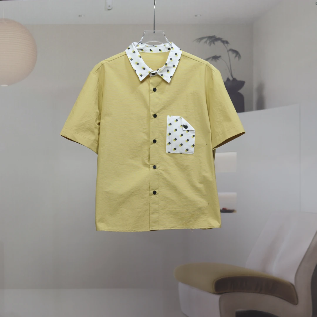 【5750】高品质原创设计黄色个性百搭时尚上衣E