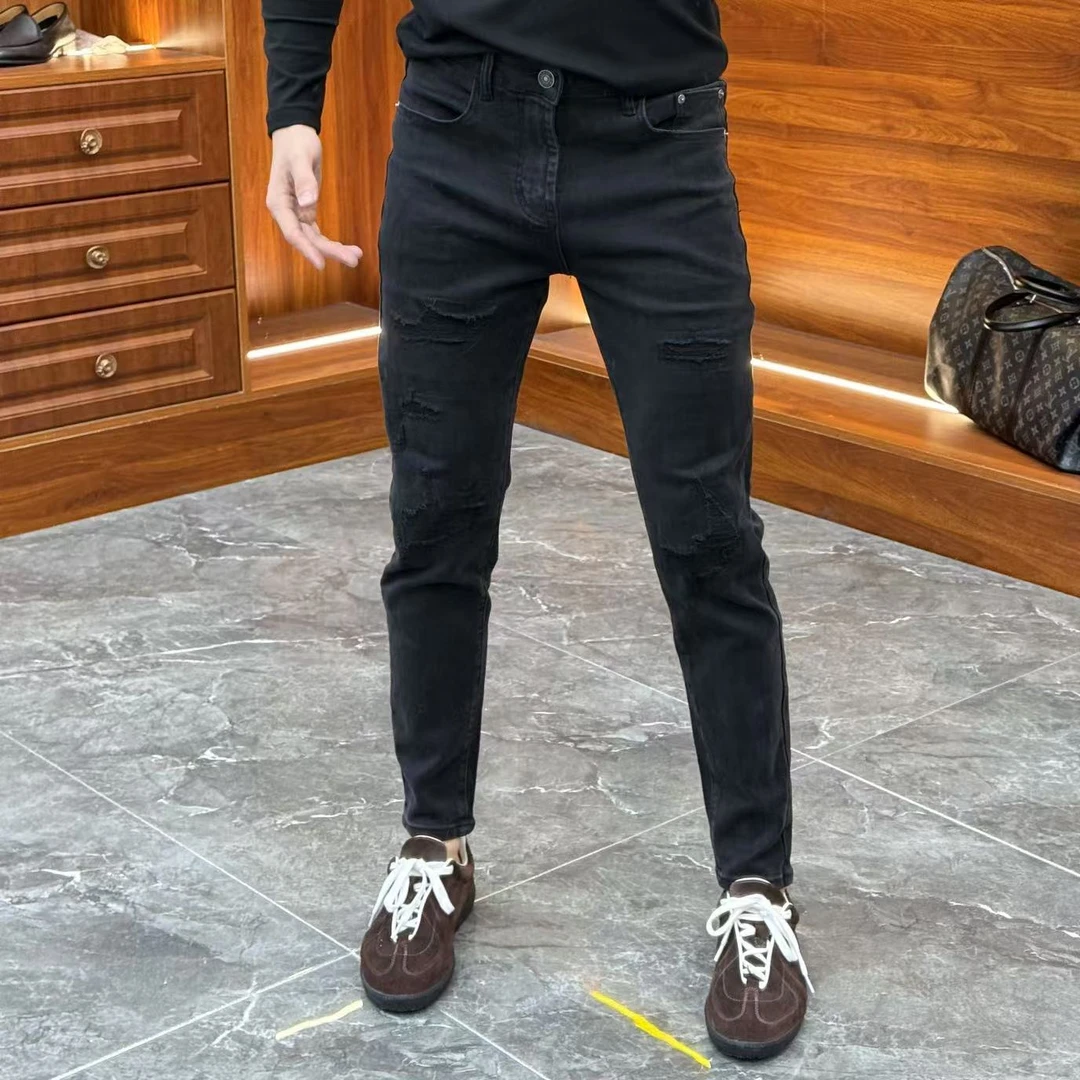 秋冬新款百搭时尚休闲男士灰色韩版小脚牛仔裤YC6059牛仔裤男款