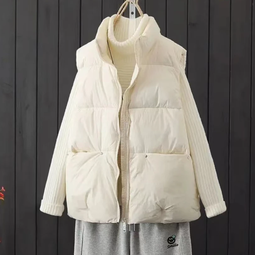 新款女士棉服休闲时尚百搭女生冬款保暖马甲显瘦立领拉链款B10