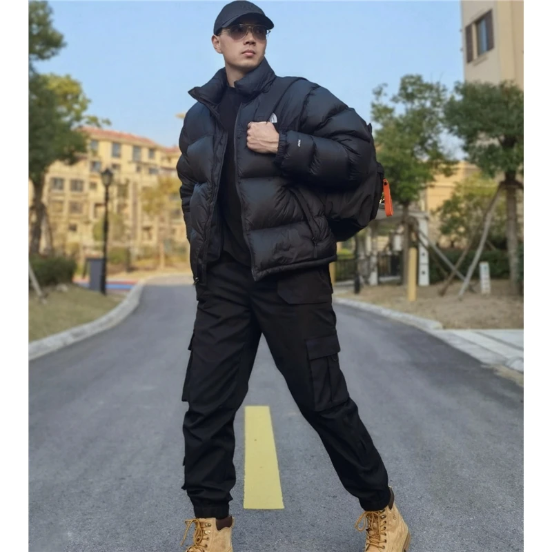 2026新款羽绒服男女款黑色美版700蓬面包服情侣短款外套冬季鸭绒