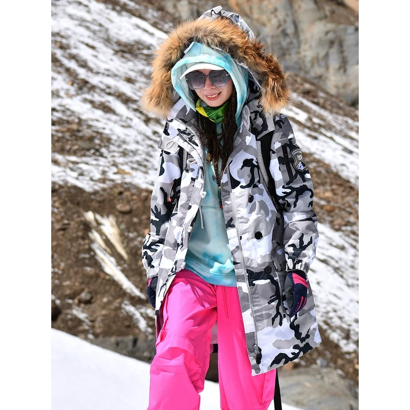 北京森林户外可拆卸三合一防风防水中长迷彩冲锋衣男女