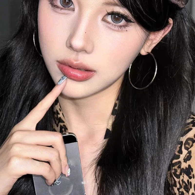 铜合金耳饰 极简光面耳圈女气质百搭洋气韩国耳环耳钉简约潮时尚