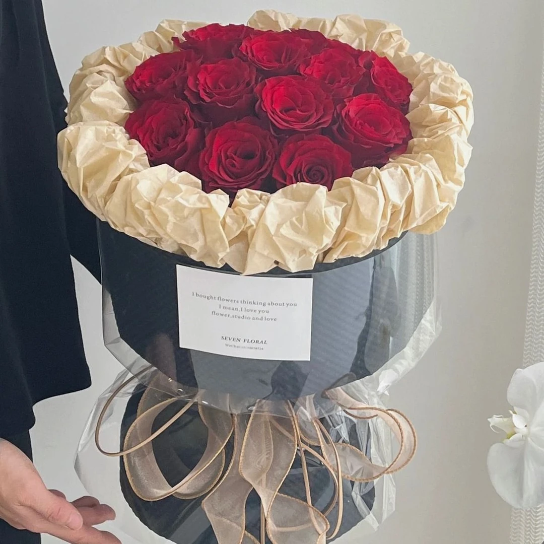 【余生有你】11朵红玫瑰花束生日鲜花送女友老婆闺蜜朋友爱人订婚