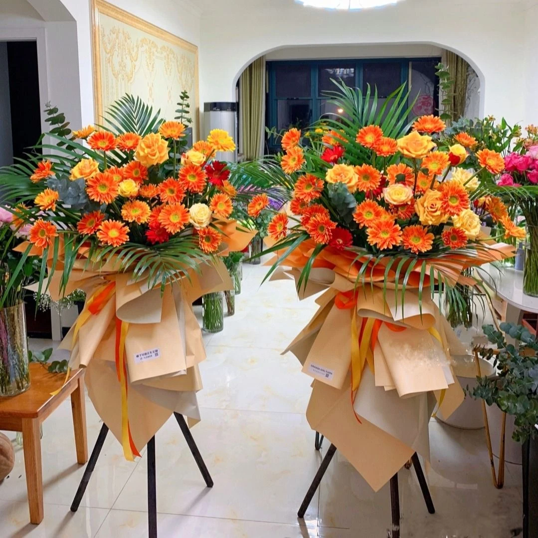 【黄金万两】开业花篮太阳花花篮开业送货上门花店送花上门单个价格