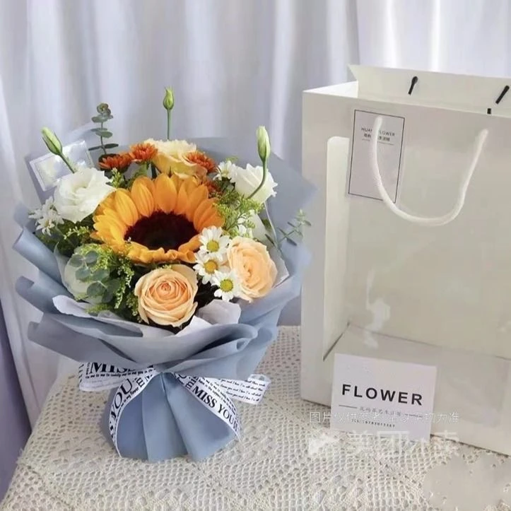 【温暖阳光】1朵向日葵手提袋花店送花上门送女朋友老师生日礼物
