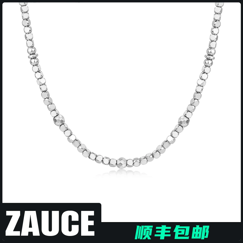 钛钢项链  多切面碎银项链 可水洗不掉色 潮流素款精致百搭