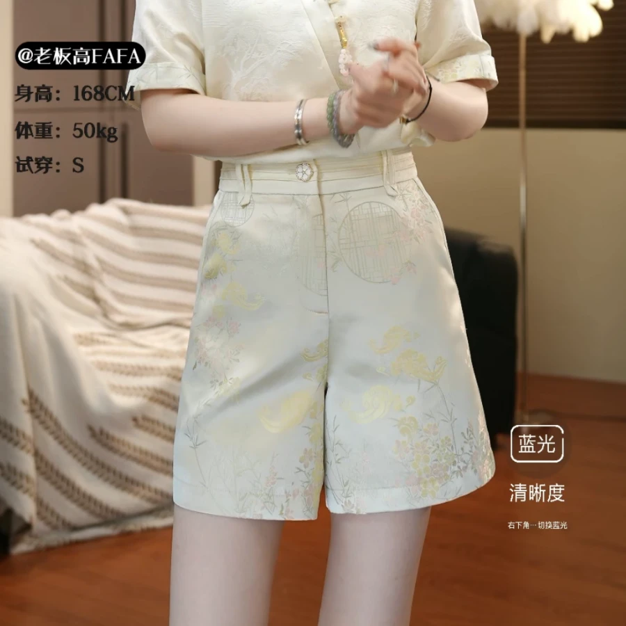 【锦鸾】老板高FAFA 原创设计·高定品质 高腰短裤22483