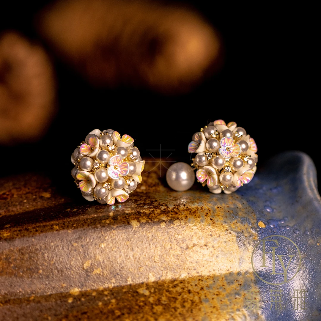 铜合金合成锆石耳饰 时尚新款高级感一款两戴精致气质耳钉-4745