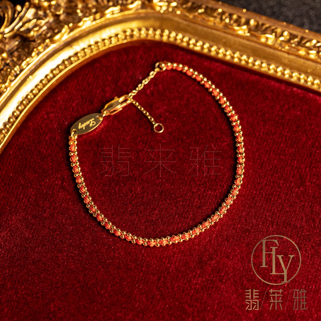 铜合金手链 翡莱雅 时尚经典简约百搭素款小红绳手链-5351